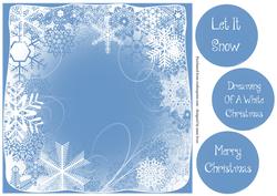 Snowflake Silhouette Quick Topper - Blue