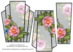 Art Deco Stacker Topper - Camellias