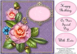 Beautiful Camellia Large Square Topper