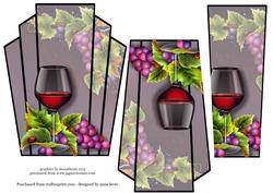 Art Deco Stacker Topper - Red Wine