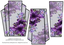 Art Deco Stacker Topper - Deep Purple Lilies