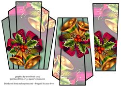 Art Deco Christmas Stacker Topper - Bells