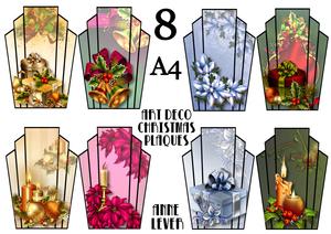 8 A4 Art Deco Christmas Plaques Bumper Kit