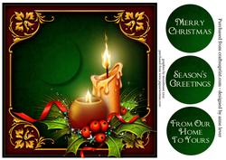 Traditional Christmas Candles - Green