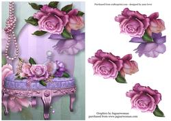 Beautiful Belle Epoque Roses + Decoupage