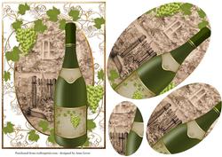 Wine, Vines & Sepia Cottage - Pyramid Topper