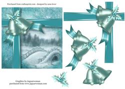 Christmas Sparkle Snowy Bridge Scene