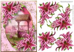 Fantasy Wishing Well & Stargazer Lilies