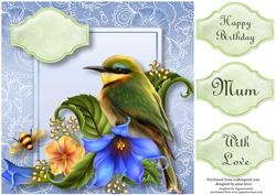 Beautiful Bird Green & Blue