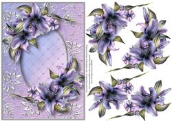 Wynter Lilies on a Fancy Silver Frame