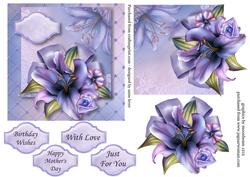 Beautiful Purple Lily Layered Topper