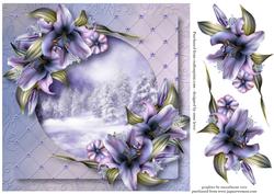 Gorgeous Wynter Lilies Snowy Scene