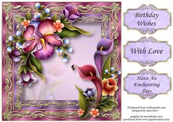 Enchanting Flowers and Gilded Frame