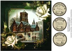 Beautiful Christmas Roses & Church