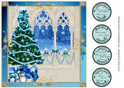 Christmas Arches & Tree in Blue