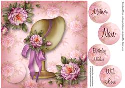 Vintage Roses & Rose Bonnet