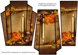 Art Deco Stacker Topper - Scroll & Candle