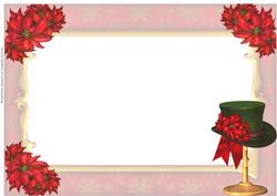 Red Poinsettia Christmas Hat & Stand - Insert