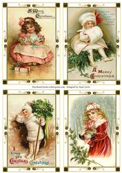 Vintage Christmas Children Toppers