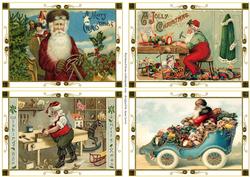 Landscape Vintage Santa Toppers Set 2