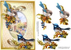 Beautiful Birds, Gold Frame & Dovecote