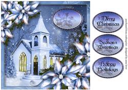Snowy Christmas Church