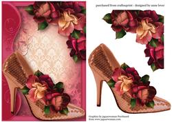 Rose Gold & Pink Sequin Shoe