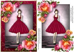 Lindy with Romantica Roses - Extra Plaque