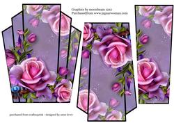 Art Deco Stacker Topper - Romantica Roses Purple