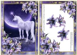 Unicorn Moon & Purple Lilies