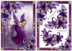 Curious Fairy & Gorgeous Deep Purple Lilies