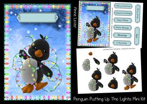 Penguin Putting Up the Lights Mini Kit