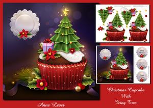 Christmas Cupcake with Icing Tree Mini Kit
