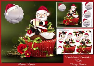 Christmas Cupcake with Icing Santa Mini Kit