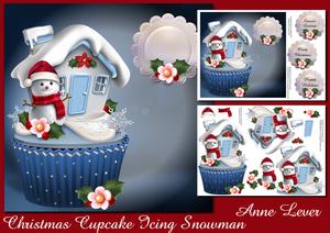 Christmas Cupcake Icing Snowman Mini Kit