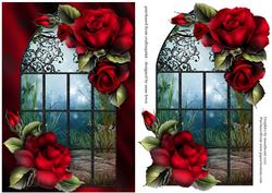 Enchanted Red Roses Window