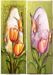 2 Spring Tulips Large Dl Toppers