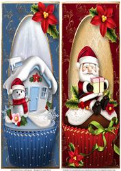 2 Christmas Cupcake Large Dl Toppers