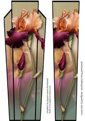 Art Deco Large Dl Topper - Bearded Iris