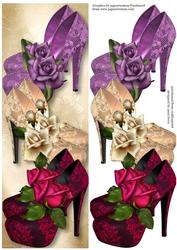 Large Dl Fabulous Diva Shoes & Roses