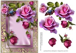 Purple Romantica Roses & Fancy Frame