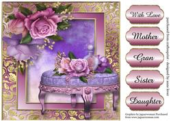 Beautiful Belle Roses with Gilded Frame