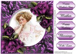 Purple Rose Beauty - Birthday, Mother's Day