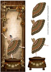 Large Dl Steampunk Ballerina Music Box