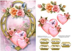Hearts and Flowers - Rosy Glow Roses