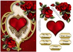 Red Heart and Red Roses