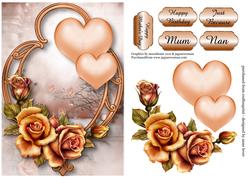Hearts and Flowers - Copper Roses