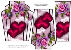 Art Deco Hearts & Flowers - Romantica Roses
