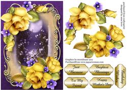 Gorgeous Yellow Roses Golden Scene