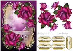 Twilight Roses Golden Scene